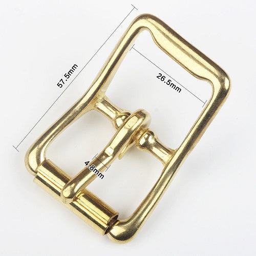 Solid Brass Center Bar Roller Buckle & Belts DIY Leather Accessory Six Size For Choose | WUTA