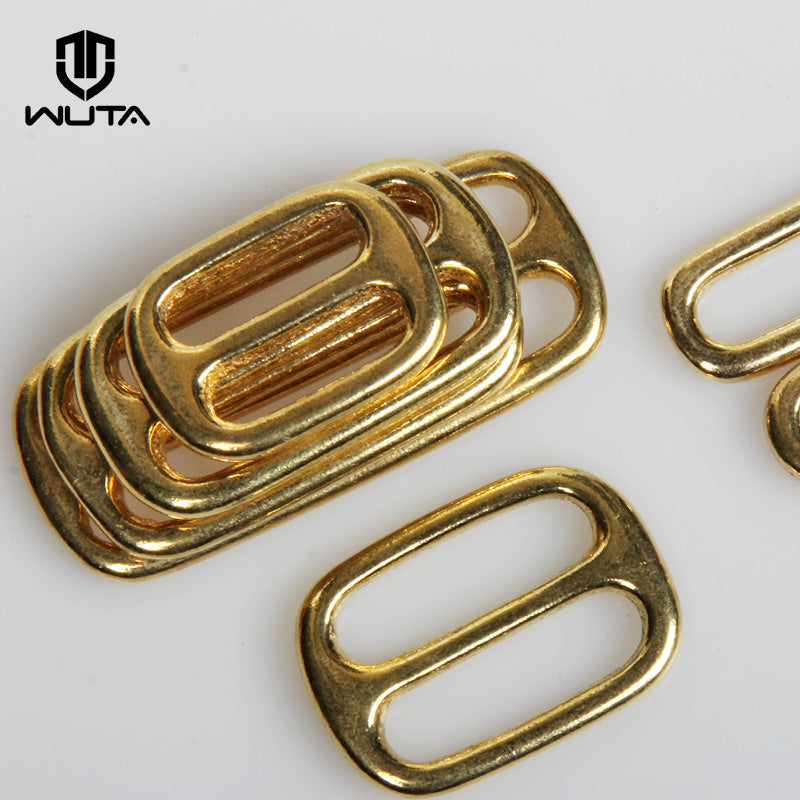 Solid Brass Slider Tri-Glide 3Bar Rectangle Adjust Buckle | WUTA