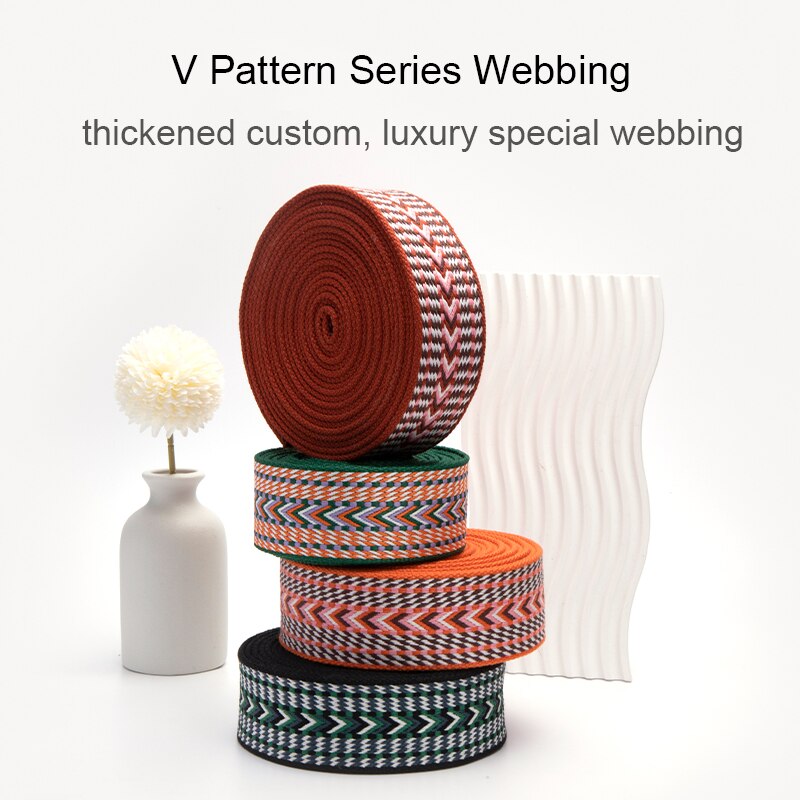 Webbing Strap Canvas Webbing Thick Cotton DIY Craft Belt Strap Accessories 5 Meter 25/50mm | WUTA