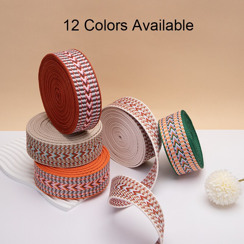 Webbing Strap Canvas Webbing Thick Cotton DIY Craft Belt Strap Accessories 5 Meter 25/50mm | WUTA