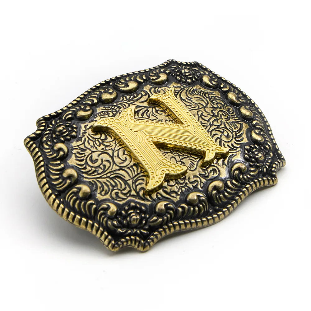 Vintage Cowboy Belt Buckles Western Rodeo Style Personalized Single Initial A-Z| WUTA