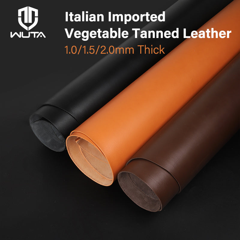 Italian Vachetta Vegetable Tanned Leather Full Grain Cowhide Leather| WUTA