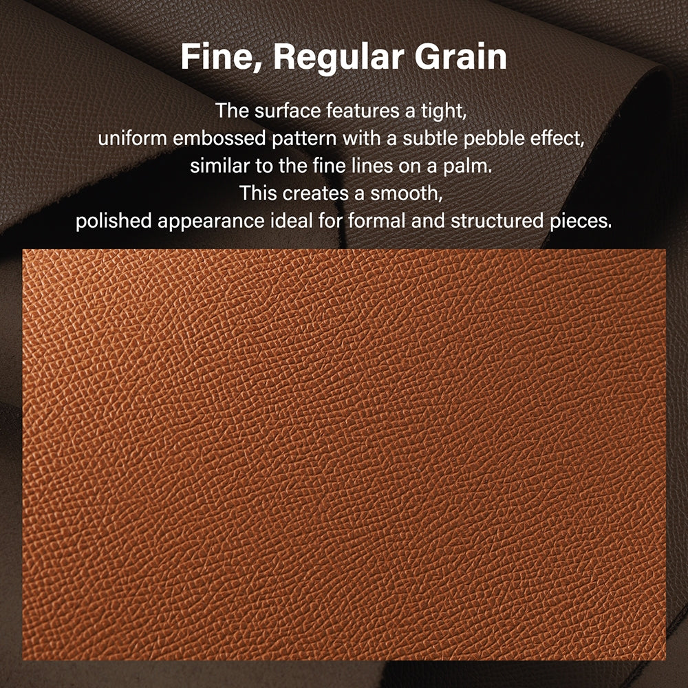 1/3/5 Sq.ft Epsom Calfskin Leather Top Grain Palm Chrome Leather | WUTA