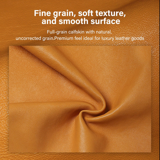 WUTA Italian Full Grain Vegetable Tanned Calfskin Leather Full Hide 3-4oz