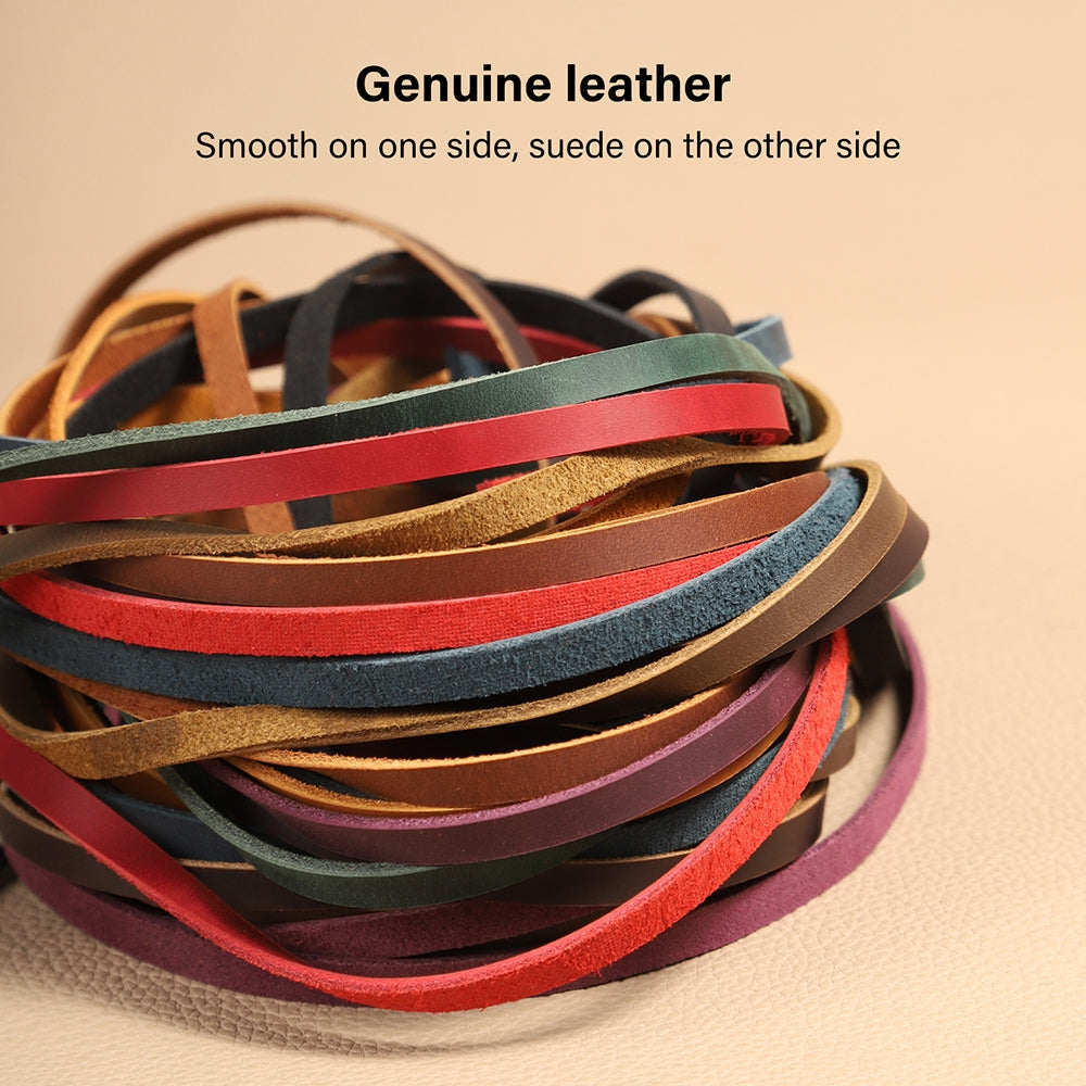 WUTA Pre-cut Full Grain Crazy Horse Leather Straps DIY Craft Pull-up Leather Strip