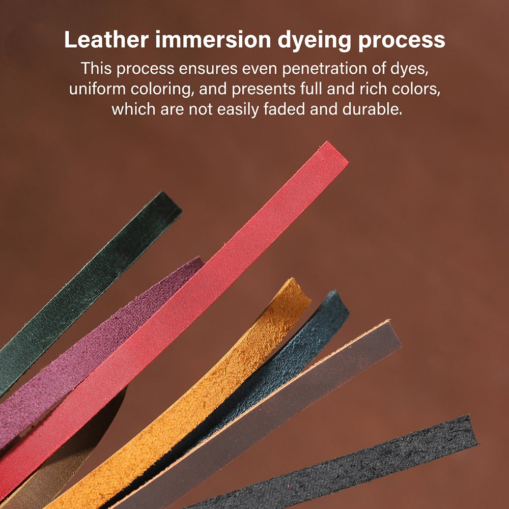 WUTA Pre-cut Full Grain Crazy Horse Leather Straps DIY Craft Pull-up Leather Strip