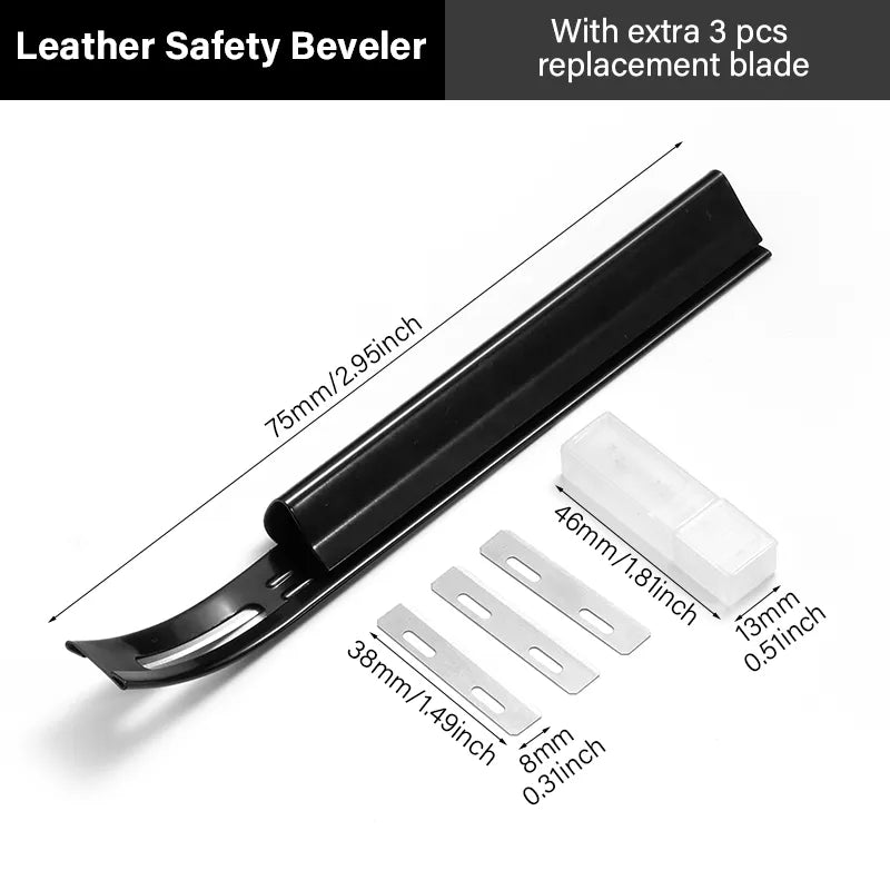 Black Sharp Leather Skiving Knife Tools | WUTA