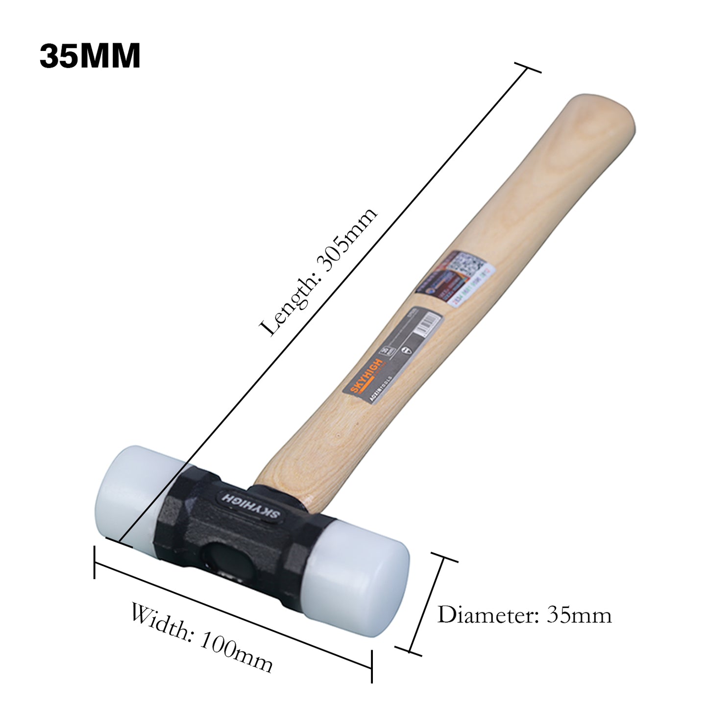 Nylon Head Mallet Hammer Dual Face leather Craft Tool | WUTA
