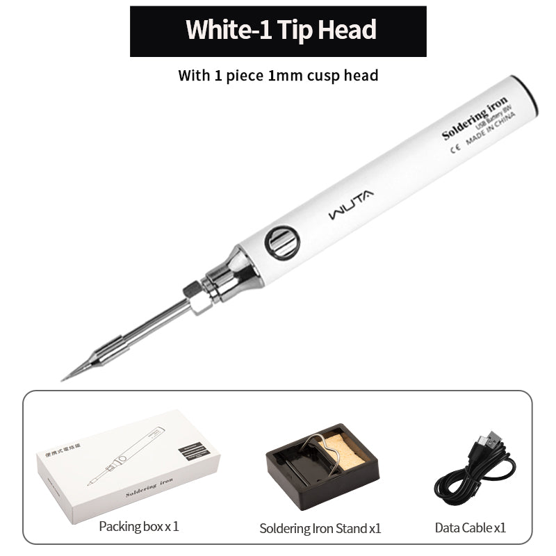 WUTA USB Charging Thread Cord Burner Welding Pen Portable Soldering Iron