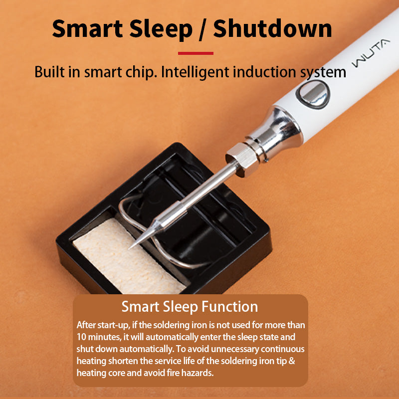WUTA USB Charging Thread Cord Burner Welding Pen Portable Soldering Iron