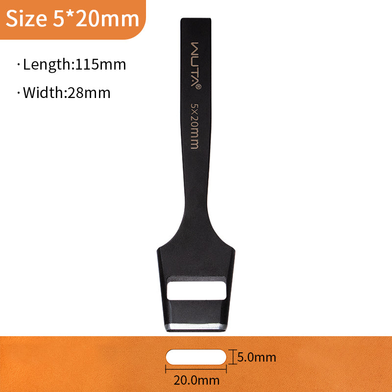 WUTA Leather Belt Hole Puncher Oval Hole Strap Watch Band Flat Punches Heavy Duty Oblong Punch Tools