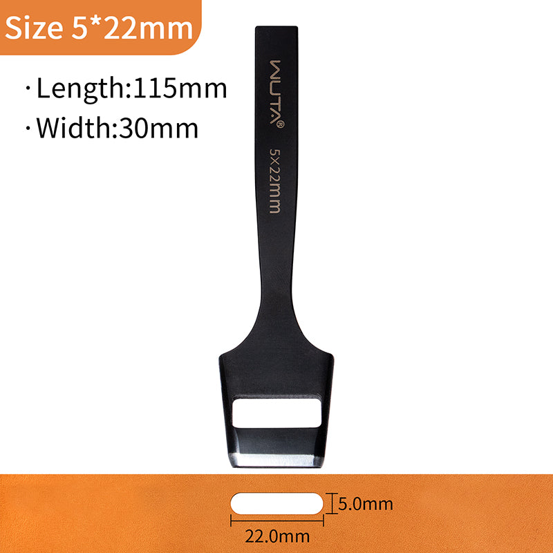 WUTA Leather Belt Hole Puncher Oval Hole Strap Watch Band Flat Punches Heavy Duty Oblong Punch Tools