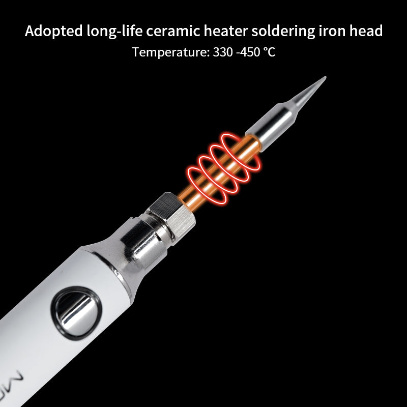 WUTA USB Charging Thread Cord Burner Welding Pen Portable Soldering Iron