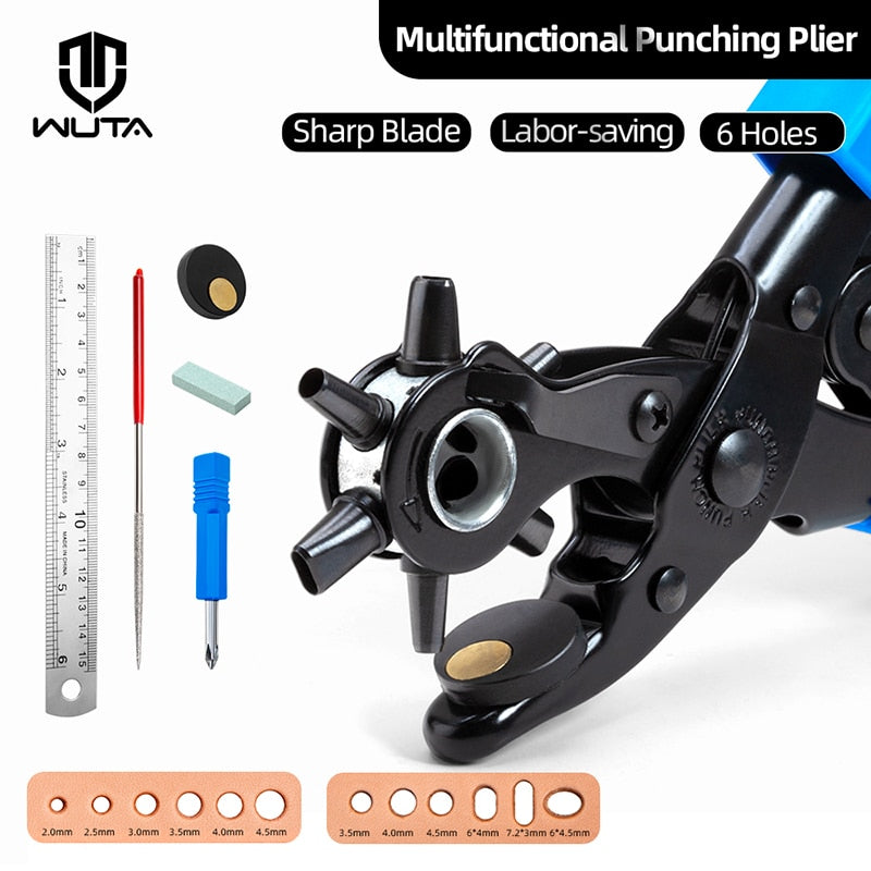 Revolving Leather Punch Plier Punch Hole Tool | WUTA