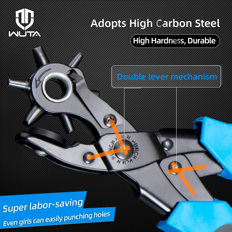 Revolving Leather Punch Plier Punch Hole Tool | WUTA