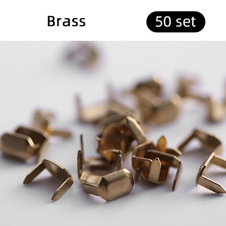 50/100 Set Solid Brass Claw Studs Belts/Leathercraft Rivets | WUTA