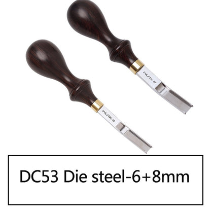 M390/DC53 Die Steel Wide Edger Skiver Edge Beveler Leather Skiving Thinning Tool | WUTA