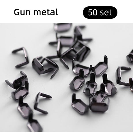 50/100 Set Solid Brass Claw Studs Belts/Leathercraft Rivets | WUTA