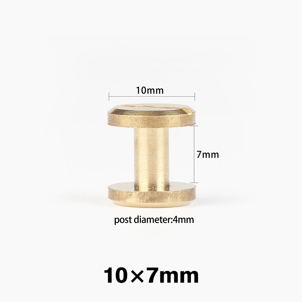 Solid Brass Flat Head Button Stud Screw Nail Rivet | WUTA