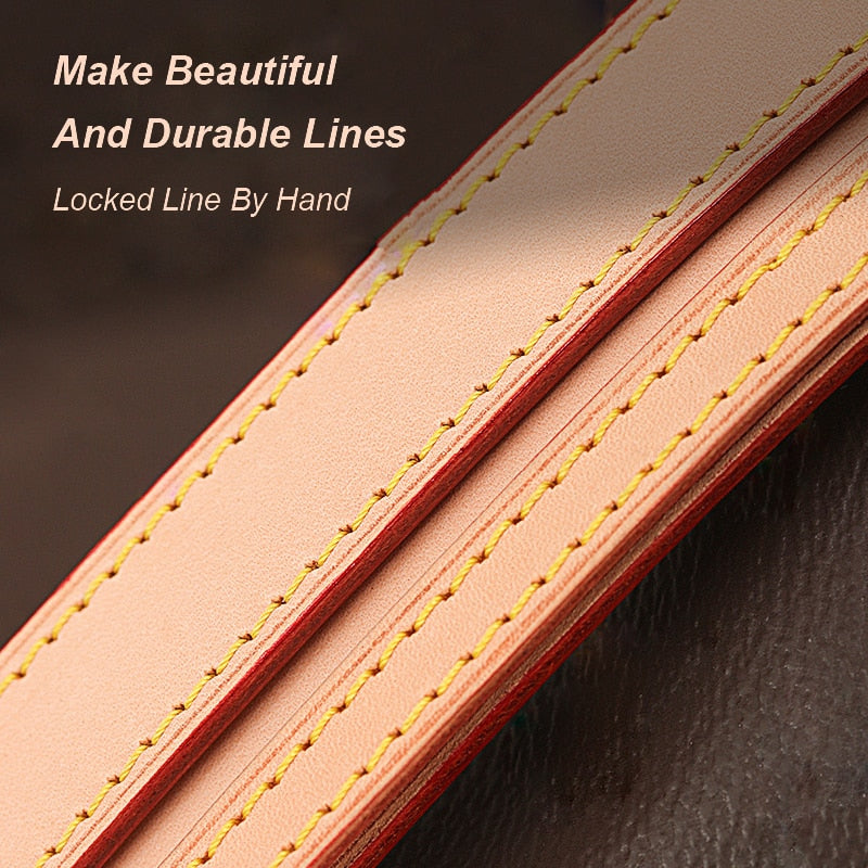 Genuine Leather Bag Strap Brand Luxury Adjustable Shoulder | WUTA