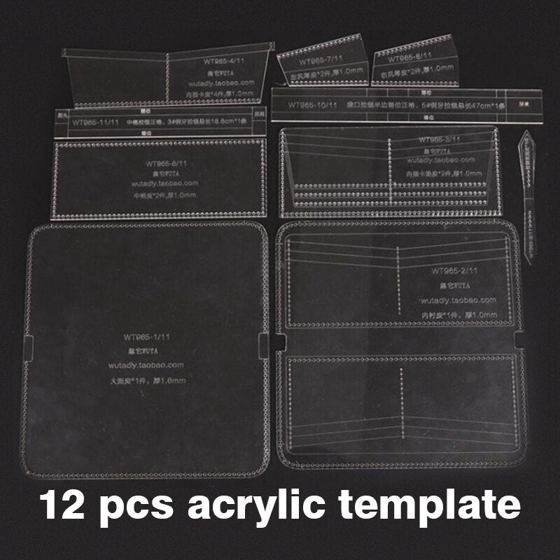 Acrylic Template for Long Wallet Casual | WUTA