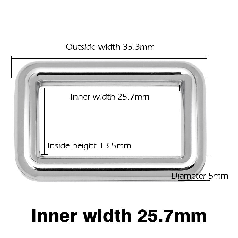 Thick Metal Strong Rectangle Square Loop Ring | WUTA