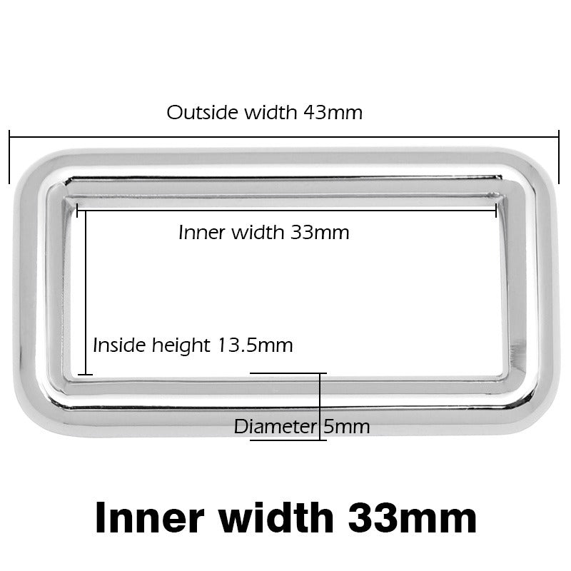 Thick Metal Strong Rectangle Square Loop Ring | WUTA