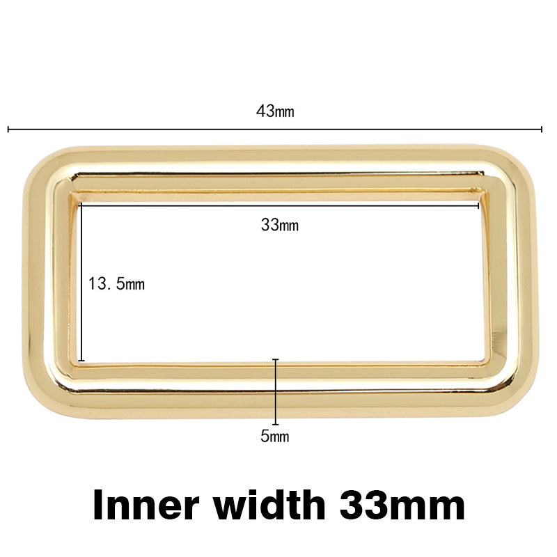 Thick Metal Strong Rectangle Square Loop Ring | WUTA
