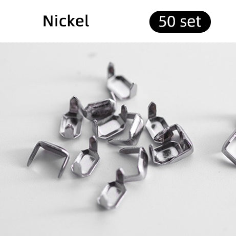 50/100 Set Solid Brass Claw Studs Belts/Leathercraft Rivets | WUTA