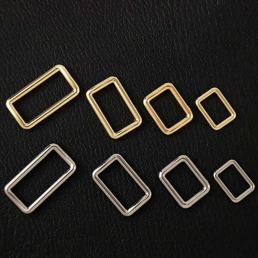 Thick Metal Strong Rectangle Square Loop Ring | WUTA