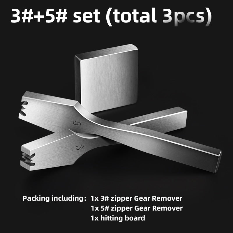 Stainless Steel Zipper Teeth Remover Set 3# 5# | WUTA