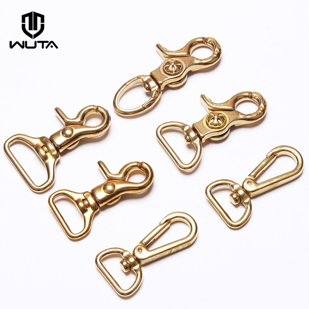 Solid Brass Fixed Loop Halter Snap Saddle Hook Fix Buckle Horse Headstall  Reins Push Gate Clasp Key Fob Clip Webbing Strap Purse Repair DIY 