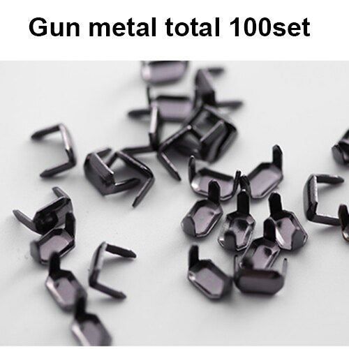 50/100 Set Solid Brass Claw Studs Belts/Leathercraft Rivets | WUTA