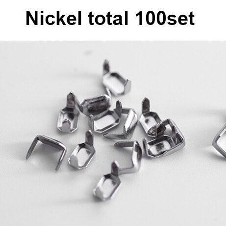 50/100 Set Solid Brass Claw Studs Belts/Leathercraft Rivets | WUTA