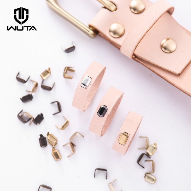 50/100 Set Solid Brass Claw Studs Belts/Leathercraft Rivets | WUTA
