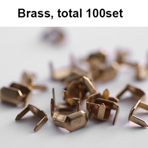 50/100 Set Solid Brass Claw Studs Belts/Leathercraft Rivets | WUTA
