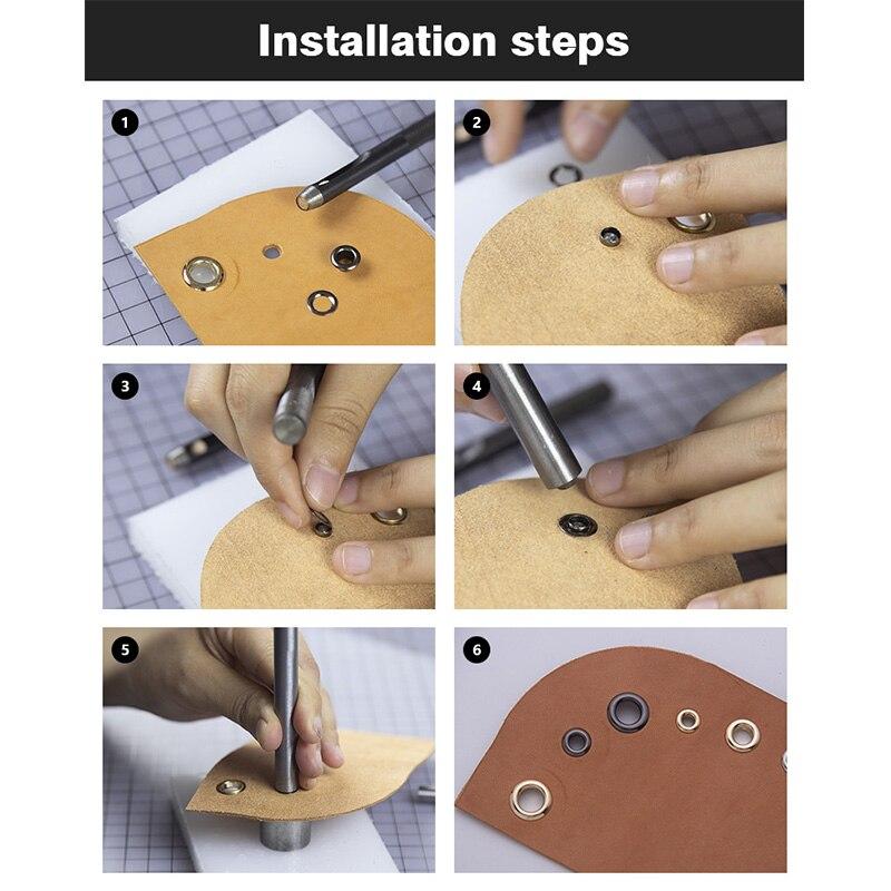 100sets Brass Eyelets with Washer Ring for Leathercraft | WUTA