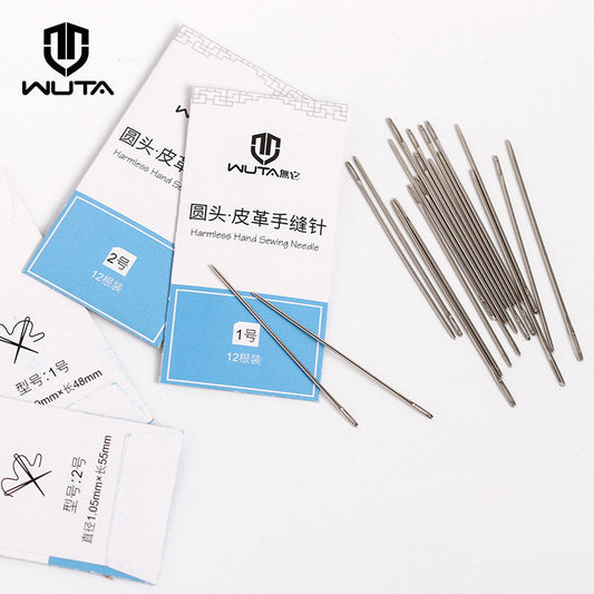 12pcs Large Eye Blunt Stitching Leathercraft Sewing Needle | WUTA