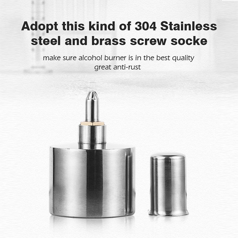 200ml Stainless Steel+Brass Alcohol Burner Lamp | WUTA
