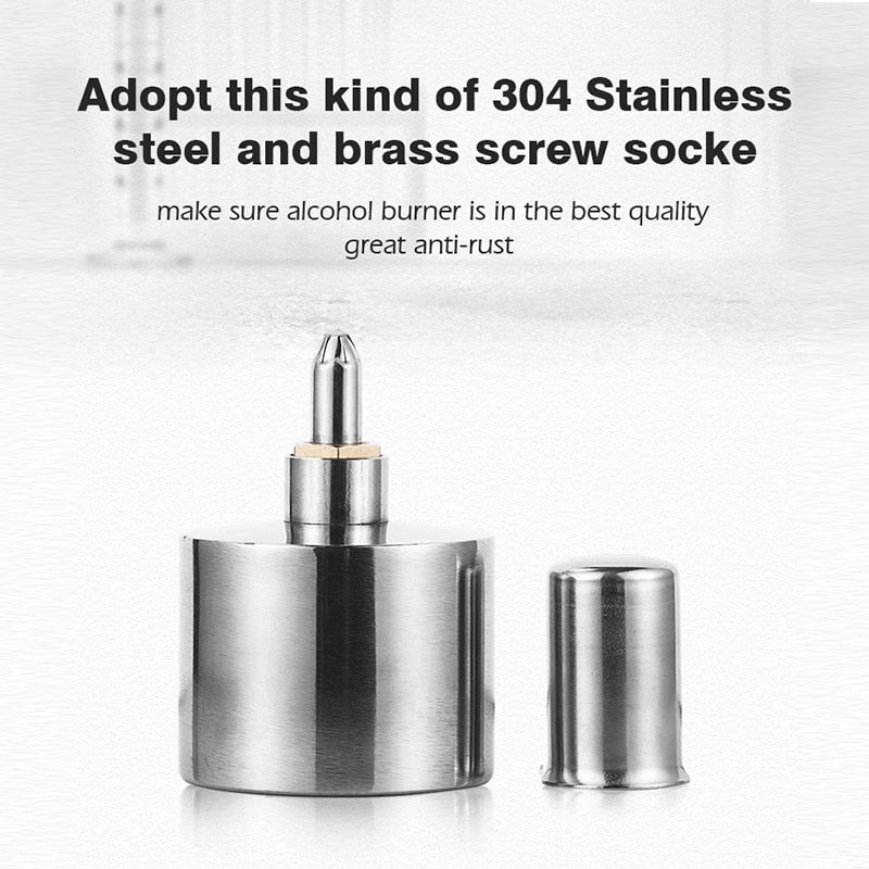 200ml Stainless Steel Brass Alcohol Burner Lamp | WUTA