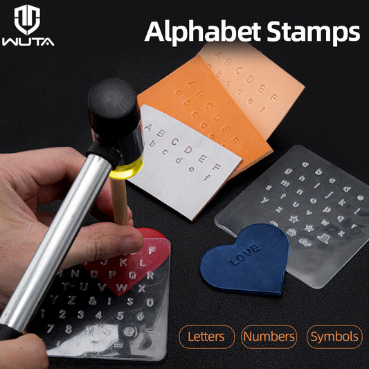 Leather Stamping Capital Lowercase Alphabet Numbers Stamp Set | WUTA