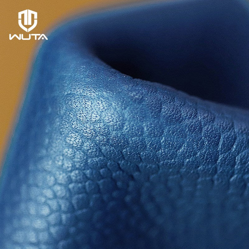 WUTA 1 Square Feet French Imported Classic Blue Caviar Pattern First Layer Cowhide Leather