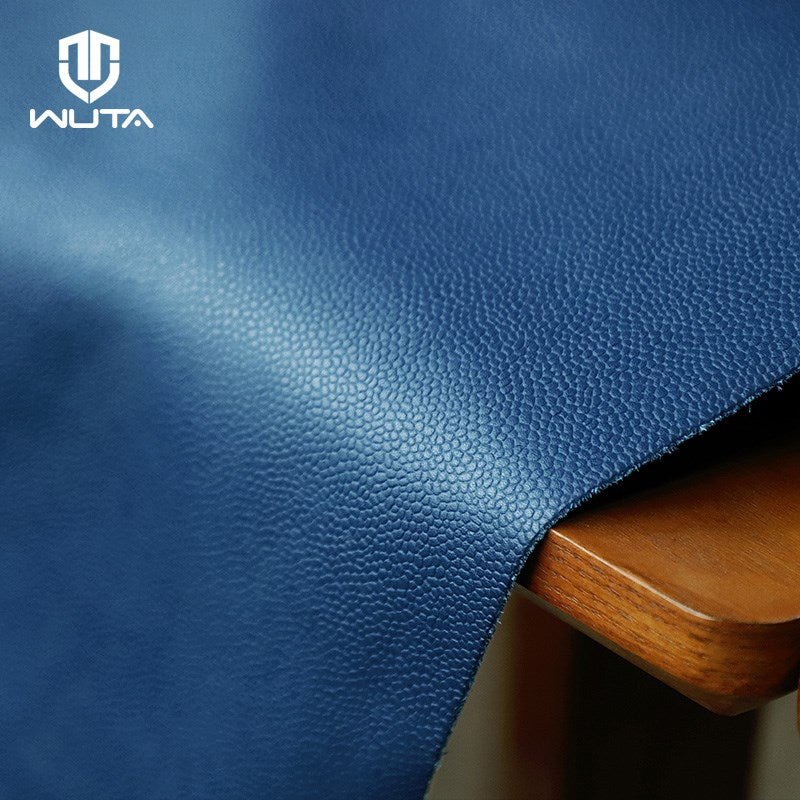 WUTA 3 Square Feet French Imported Classic Blue Caviar Pattern First Layer Cowhide Leather