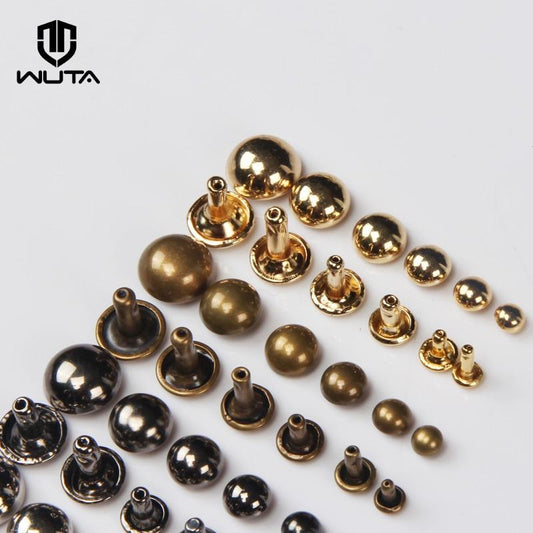 50sets Pure Copper Mushroom Nail Brass Round Domed Rivets | WUTA