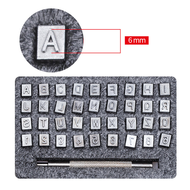 Leather Alphabet Stamps Punch Capital Letters & Number Stamping Tools | WUTA
