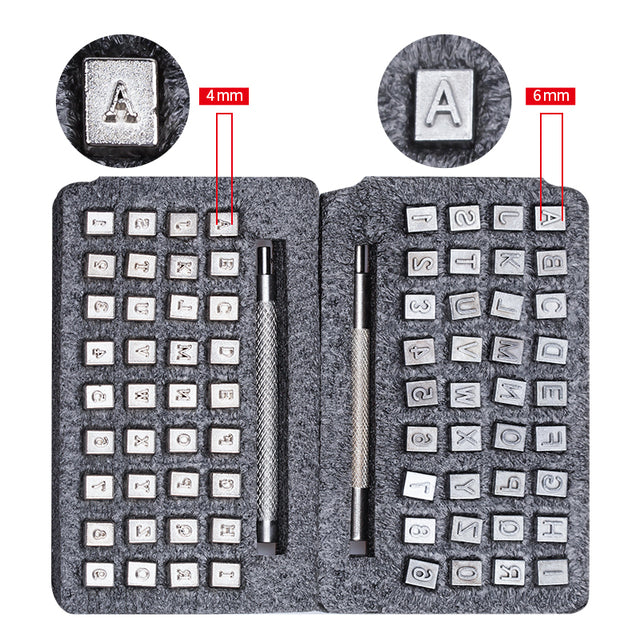 Leather Alphabet Stamps Punch Capital Letters & Number Stamping Tools | WUTA