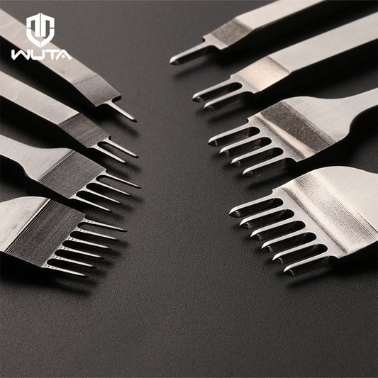 Leather Chisel Hole Punch Tools 3/4mm 1-2-4-6 teeth
