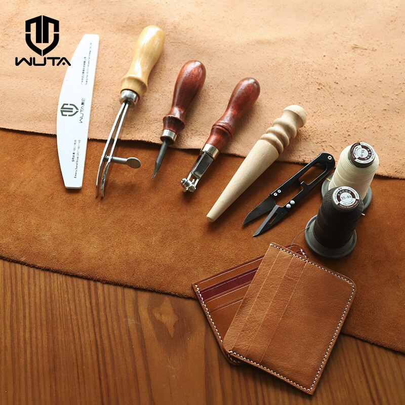 WUTA Professional Leather Craft Tools Kit Hand Sewing Stitching Punch Work  Basic Set for DIY Beginner 25/27/29/35pcs Available – WUTA LEATHER