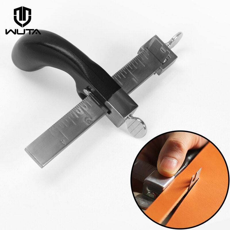 Aluminum Alloy Strip Strap Leather Belt Cutter Leather Cutting Tool w/ 3  Blades