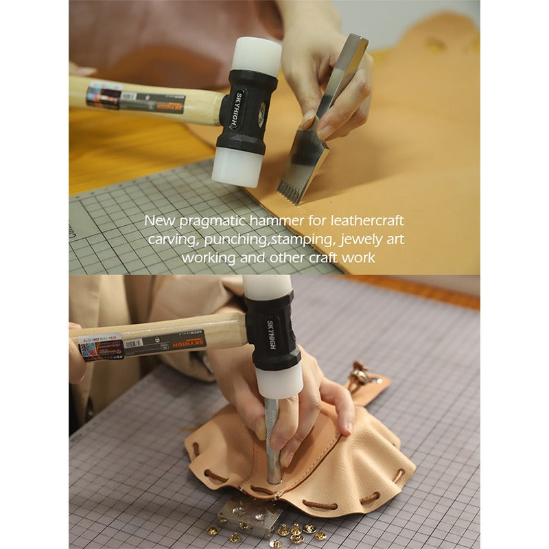 Nylon Head Mallet Hammer Dual Face leather Craft Tool | WUTA
